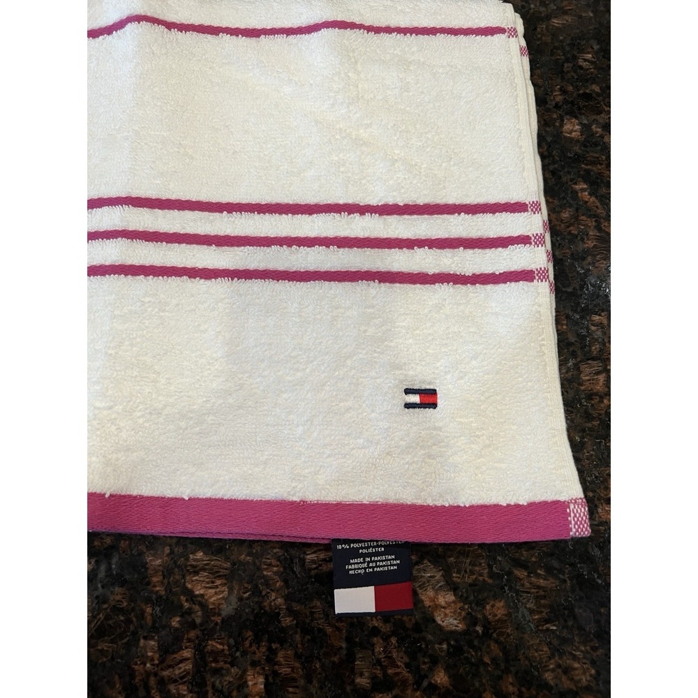 Tommy Hilfiger All American Stripe Bath Towel Cotton Blend